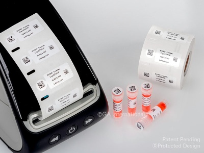 Dymo Cryogenic SnapPEEL Vial Labels - 29mm x 16mm, Plus 11mm 